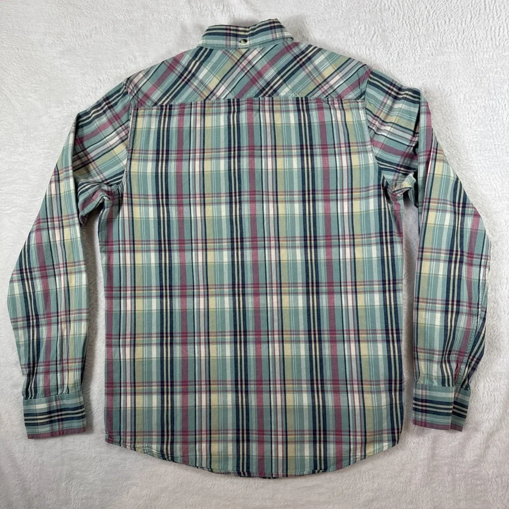 Ben Sherman Men's Plaid‎ Multicolor Medium Long Sleeve Button Up 100% Cotton